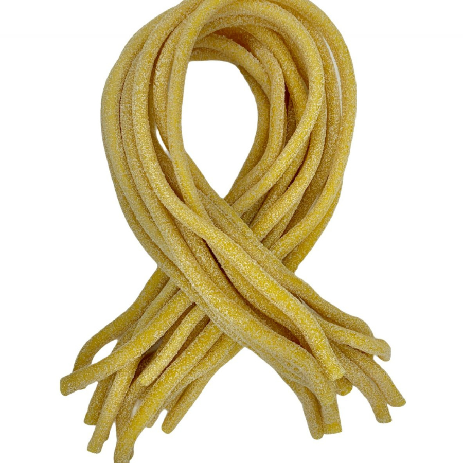 Cable fourré Banane acide "Réglisse Américain" (unité) DULCEPLUS